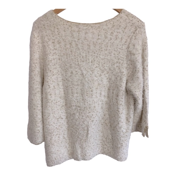 Chico’s Eyelash Shine Sweater Sz 3 - Picture 2 of 6